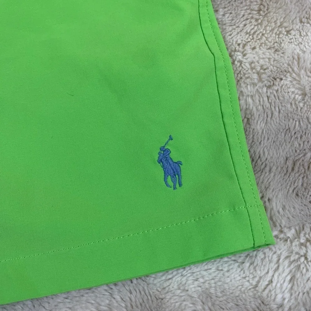 Polo Ralph Lauren Mens Lime Green Stretch Slim Fit Swim Trunks‎ XL 1375
